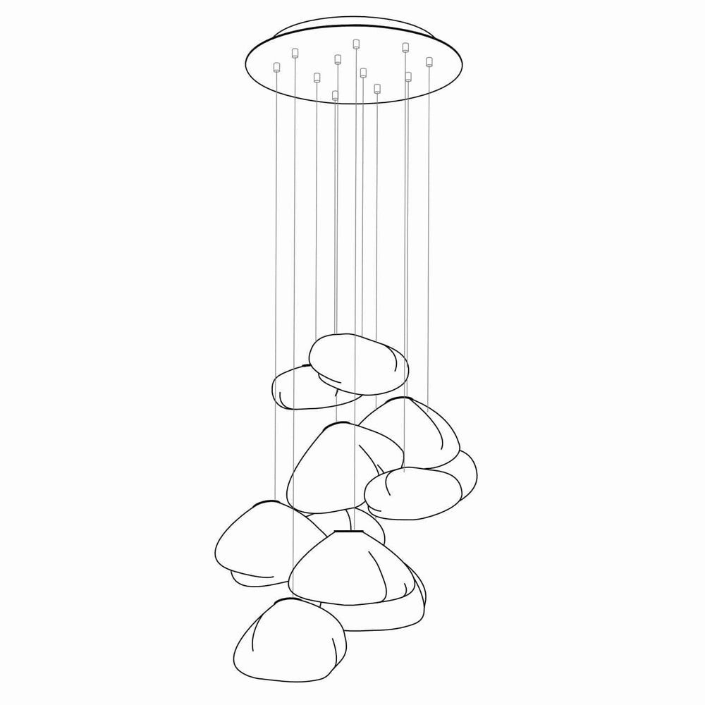 Random 73 Glass Pendant Light