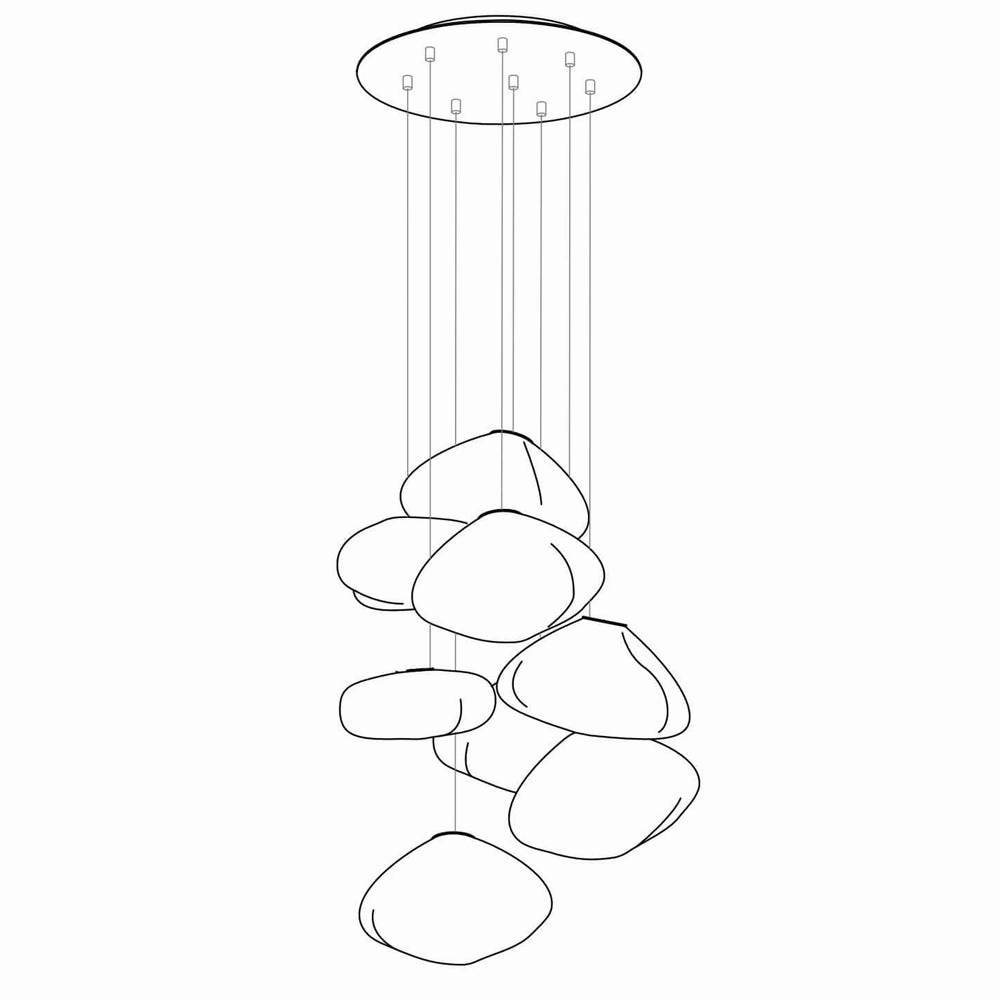 Random 73 Glass Pendant Light
