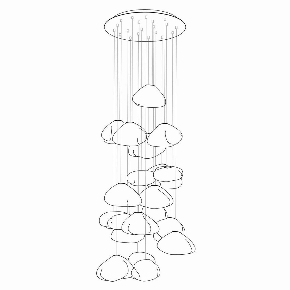 Random 73 Glass Pendant Light