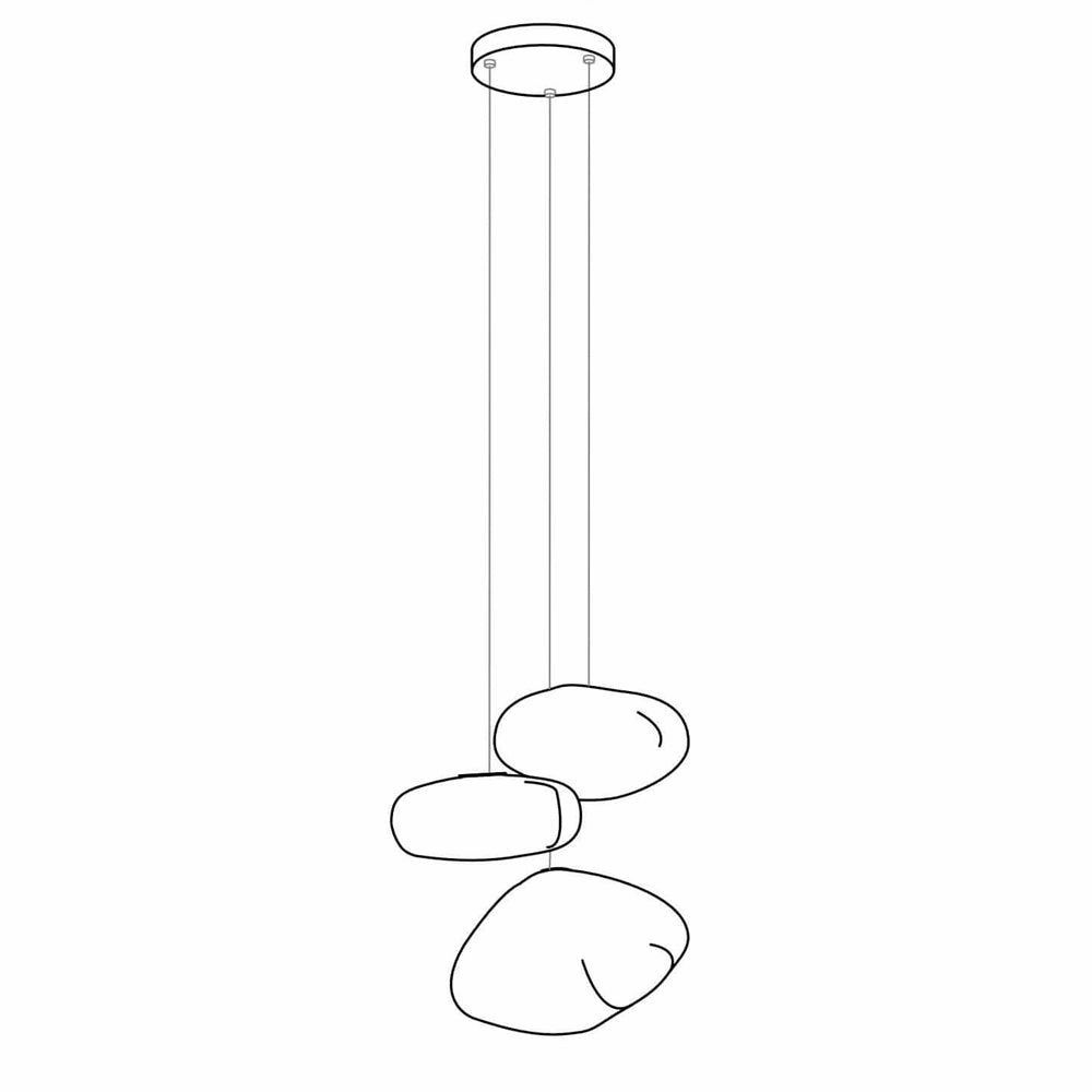 Random 73 Glass Pendant Light