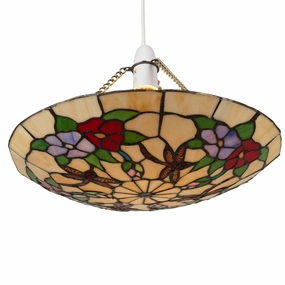 Red & Lilac Dragonfly  Easy Fit Tiffany Ceiling Lamp Shade simple ceiling design light