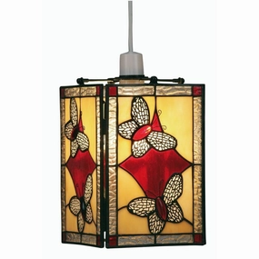 Red Butterfly Easy Fit Tiffany Ceiling Lamp Shade simple ceiling design light
