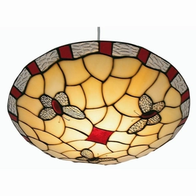 Red Round Butterfly Easy Fit Tiffany Ceiling Lamp Shade simple ceiling design light