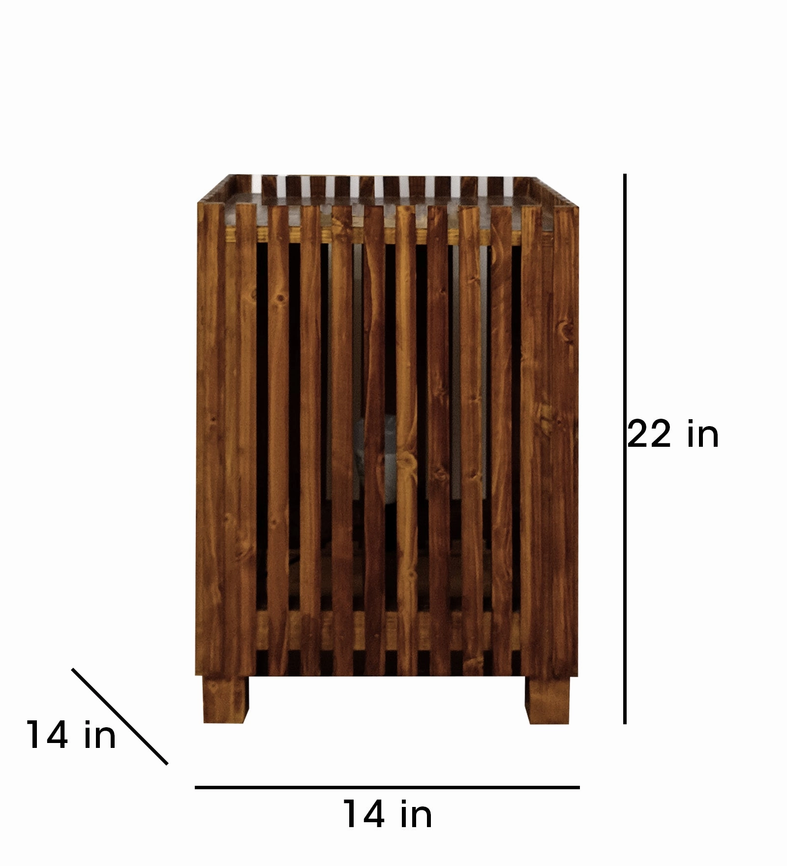 Renard Wooden Floor Lamp with Brown Base and Jute Fabric Lampshade (BULB NOT INCLUDED)