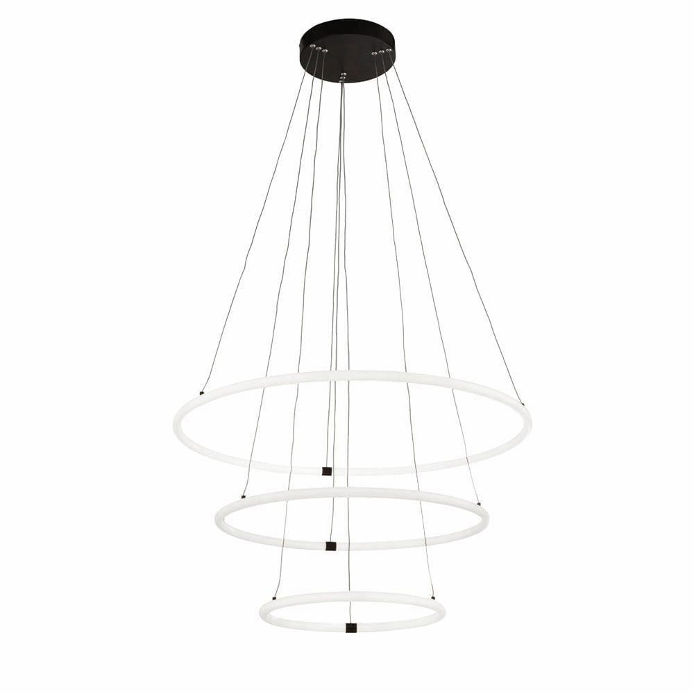 Revolve 3 Light LED Opal Tubed Ring Pendant Searchlight minimalist ceiling light