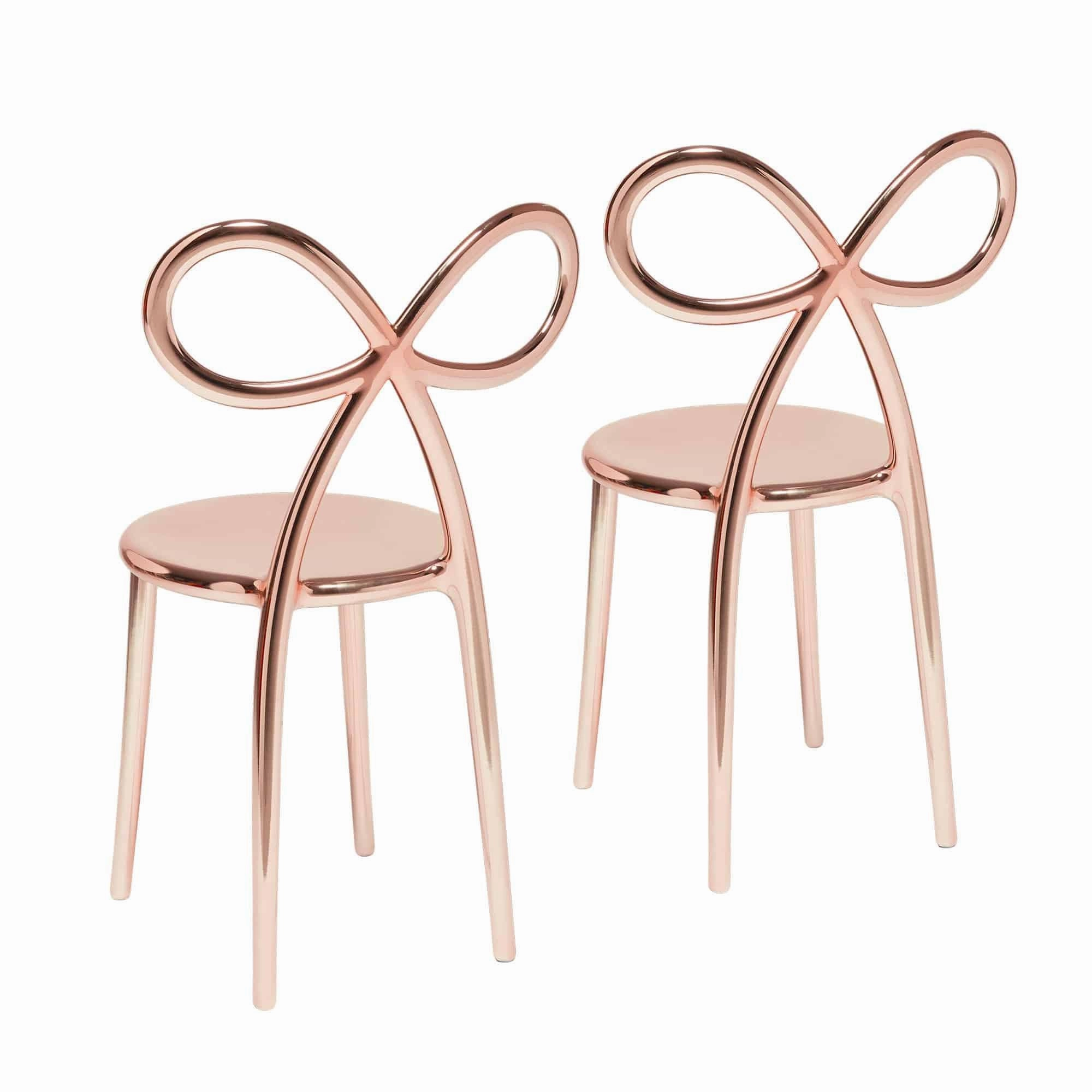 Ribbon Chair Metal Finish, Set of 2 pieces