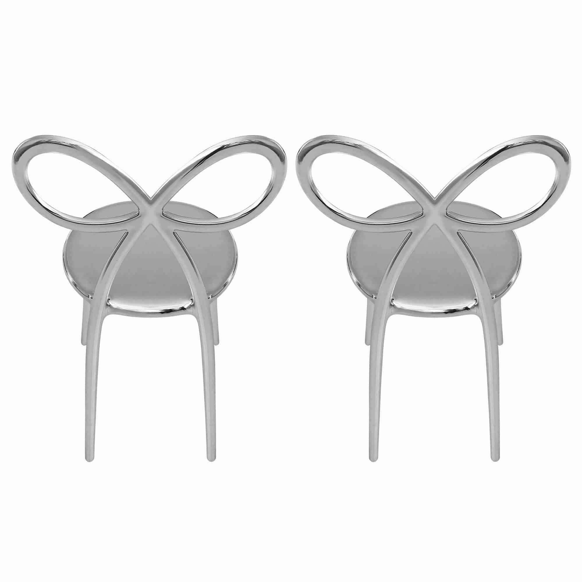 Ribbon Chair Metal Finish, Set of 2 pieces
