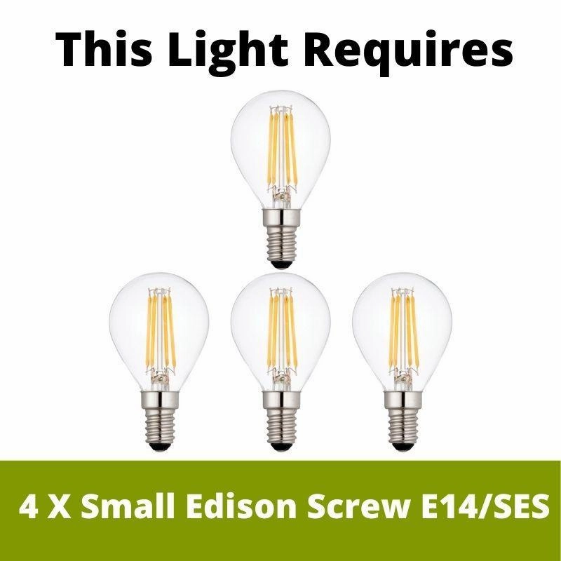 Ridgeton 4 Light Brass & Ribbed Shade Glass Linear Pendant