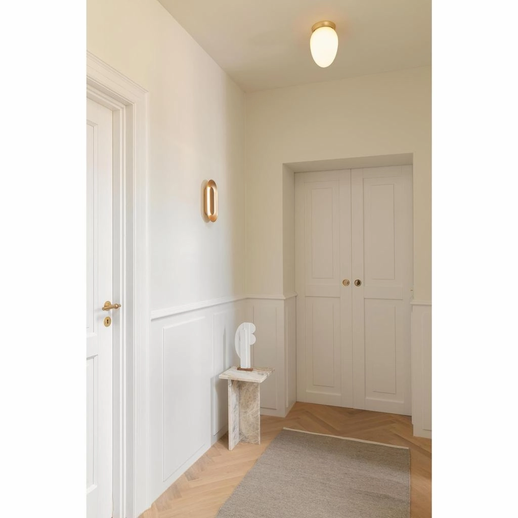 RIZZATTO 171 LOFTSLAMPE SATIN MESSING/OPAL