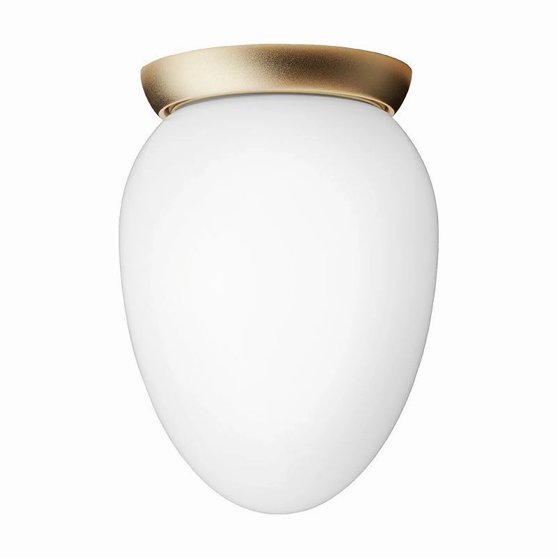 RIZZATTO 171 LOFTSLAMPE SATIN MESSING/OPAL ceramic table lamp