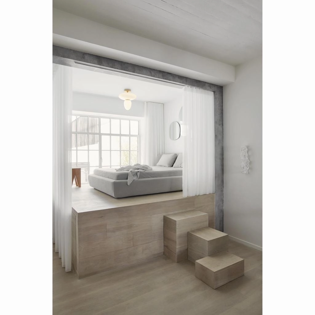 RIZZATTO 42 LOFTSLAMPE SATIN MESSING/OPAL