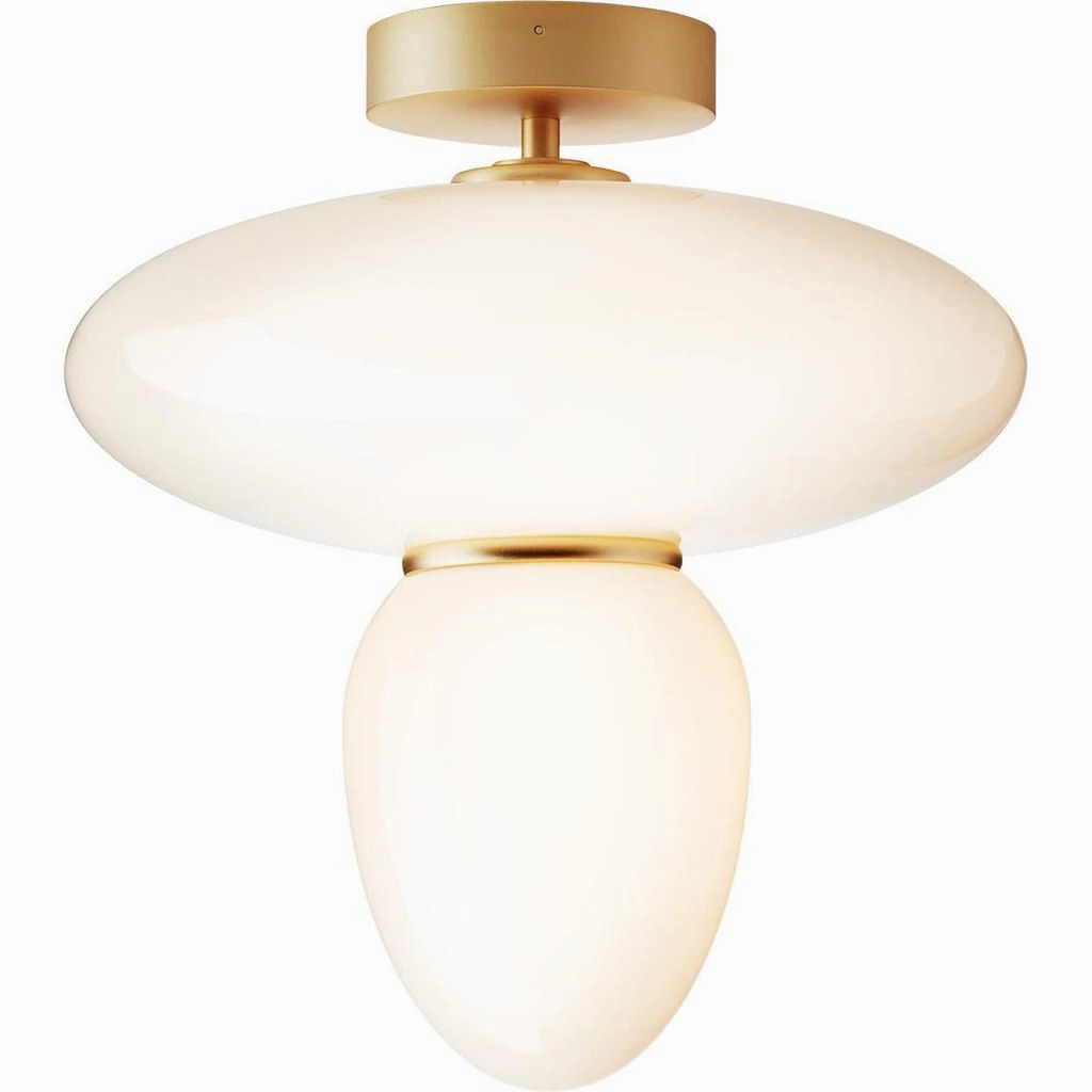 RIZZATTO 42 LOFTSLAMPE SATIN MESSING/OPAL