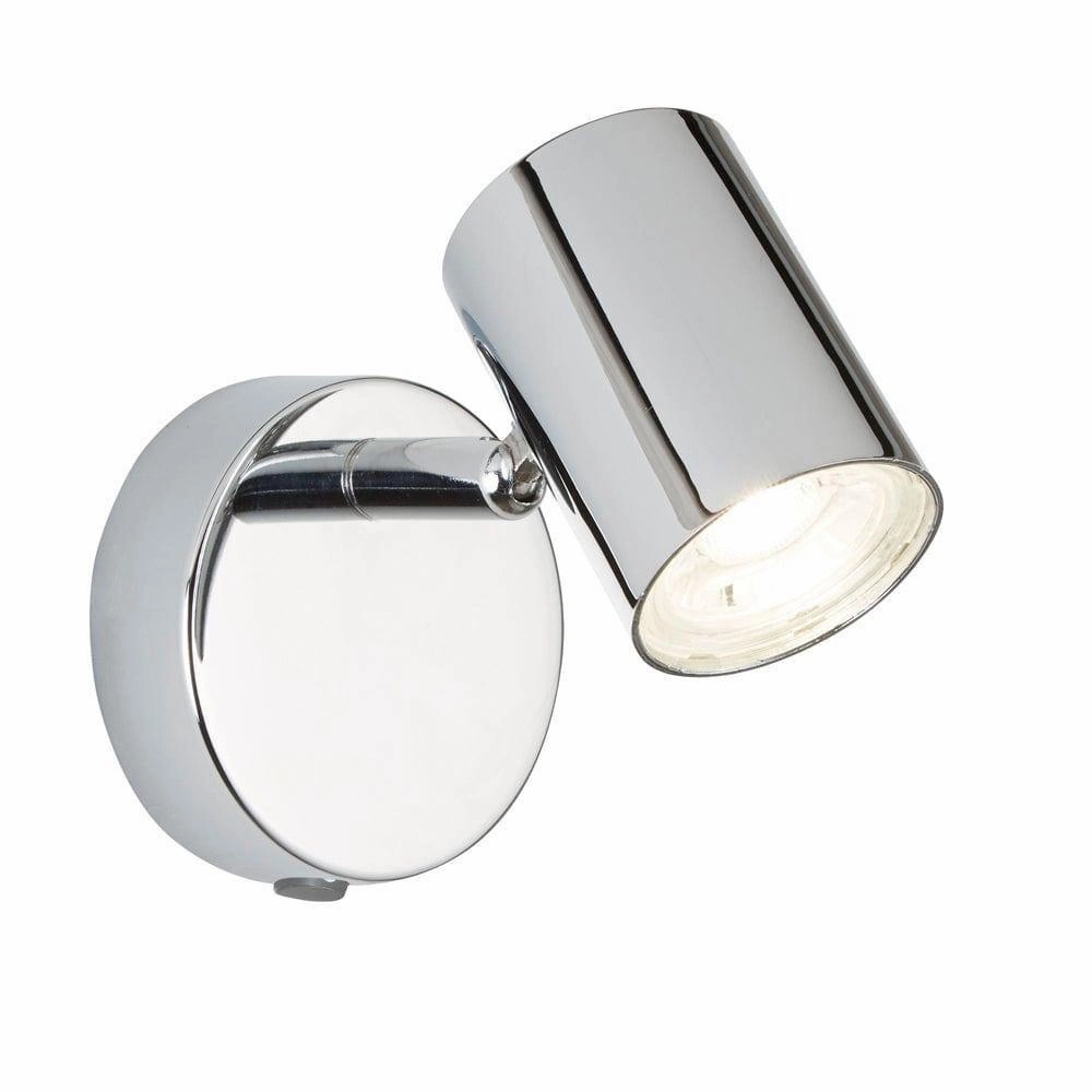 Rollo 1 Light Chrome Adjustable Wall Spotlight - Switched simple ceiling design light