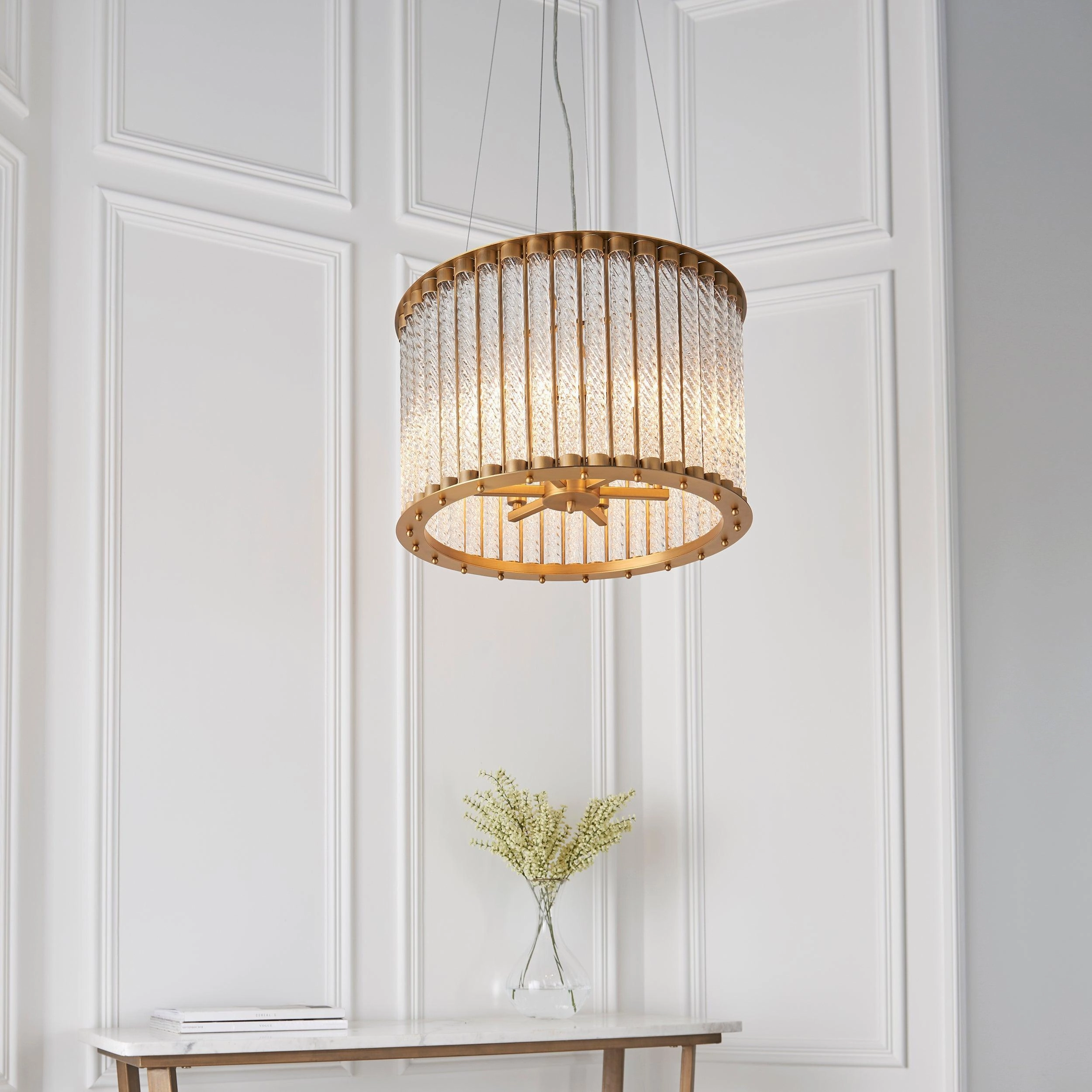 Romola 6 Light Glass Tube Ceiling Pendant Light