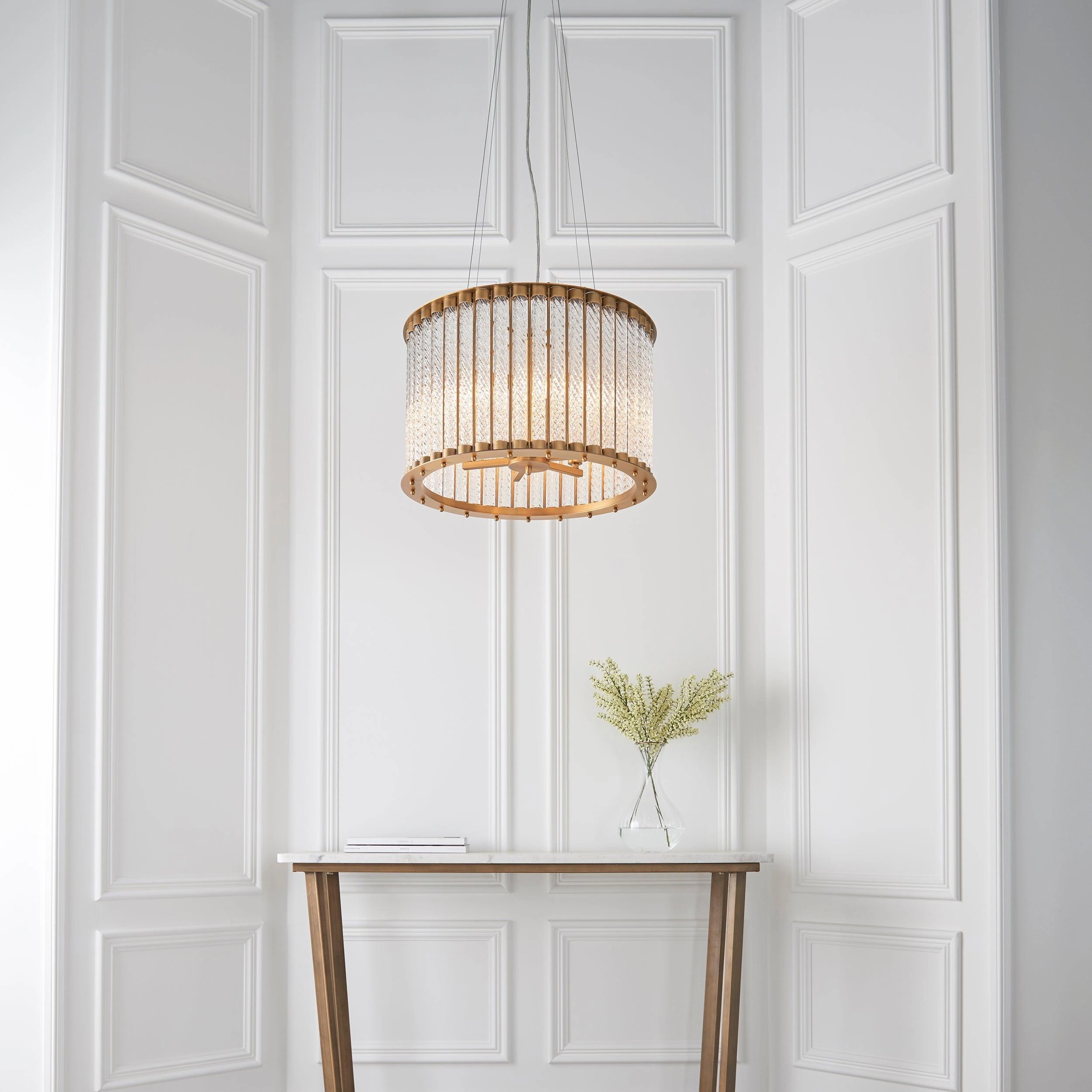 Romola 6 Light Glass Tube Ceiling Pendant Light minimalist ceiling light