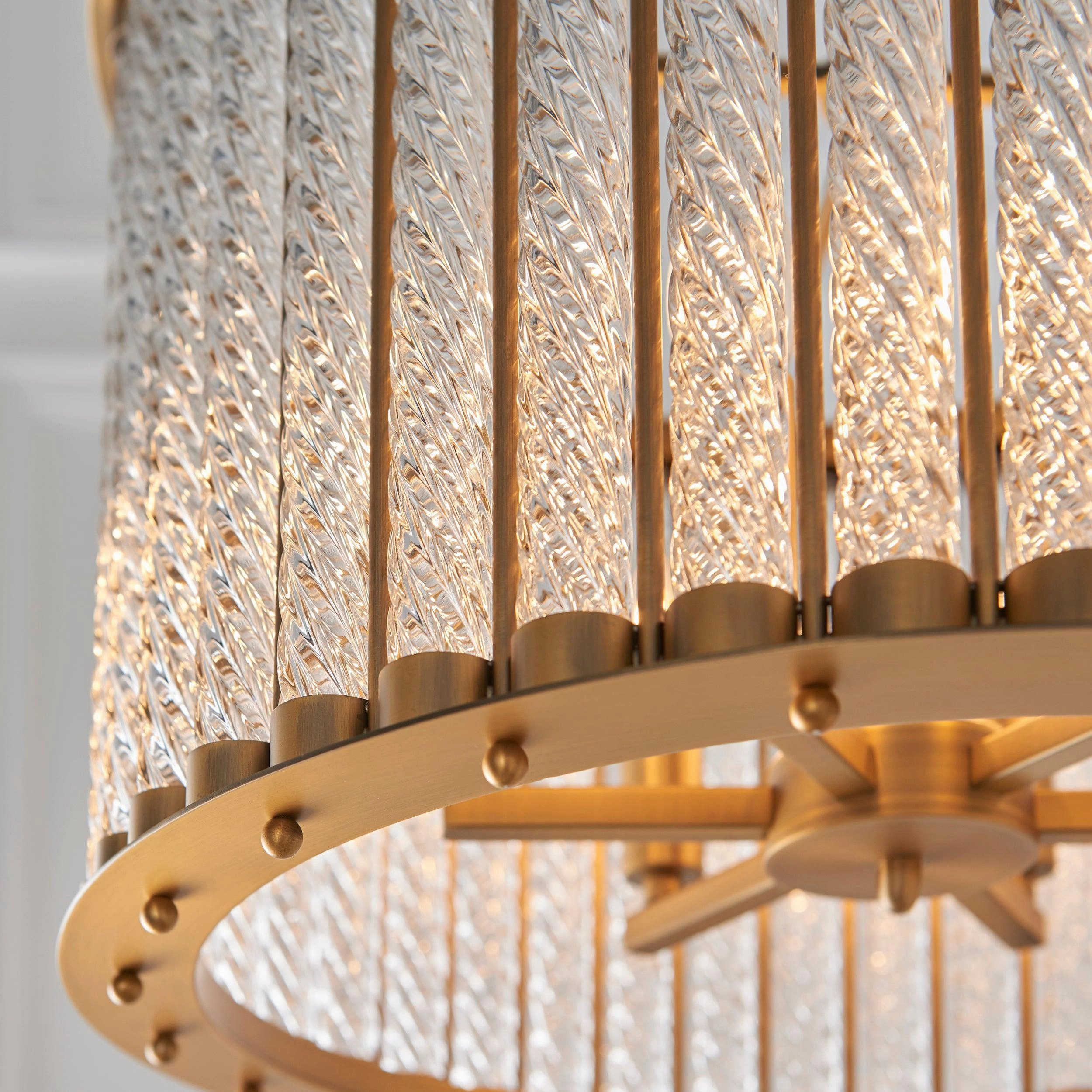 Romola 6 Light Glass Tube Ceiling Pendant Light