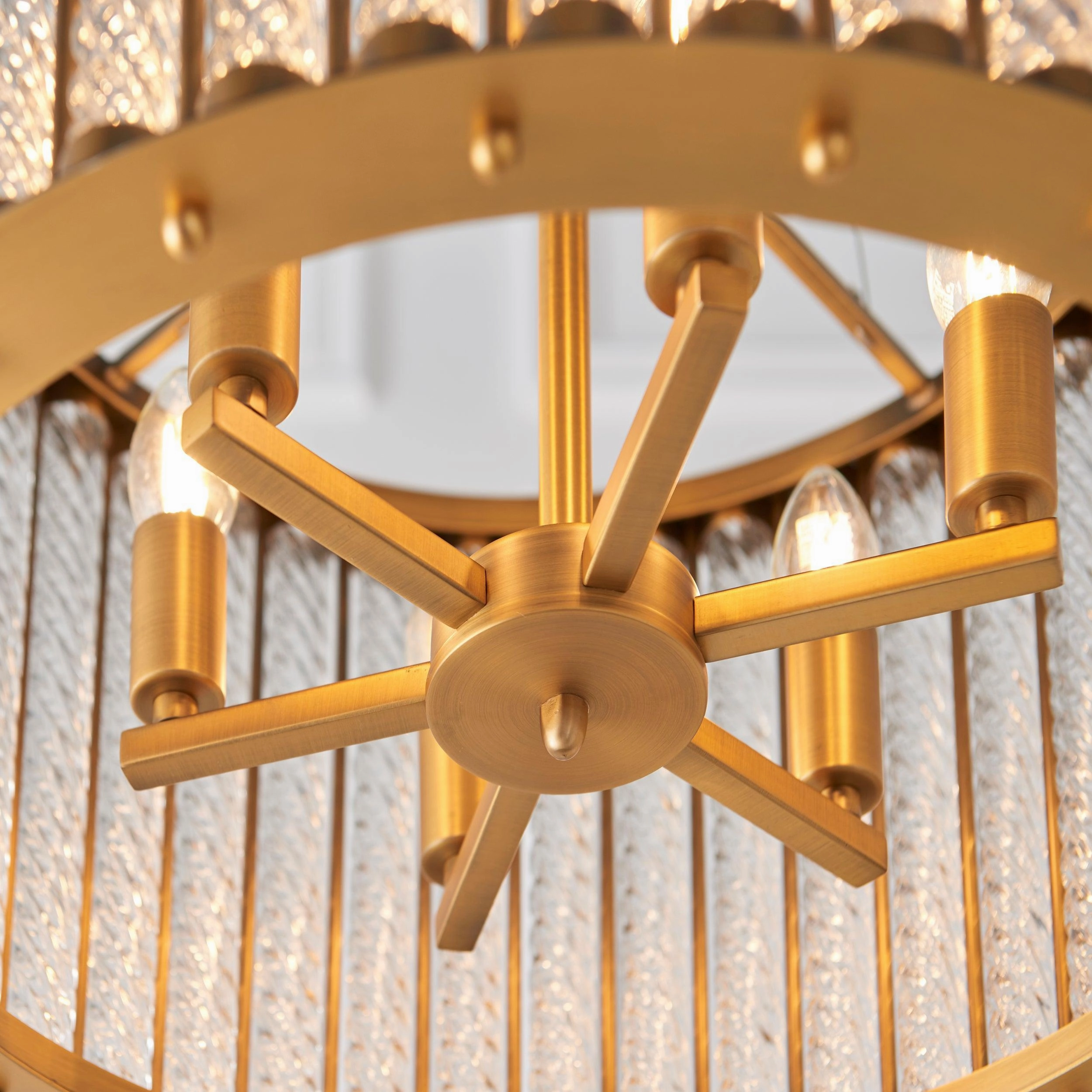 Romola 6 Light Glass Tube Ceiling Pendant Light