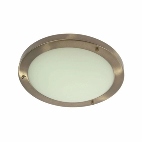 Rondo Antique Brass Large Flush Bathroom Ceiling Light simple ceiling design light