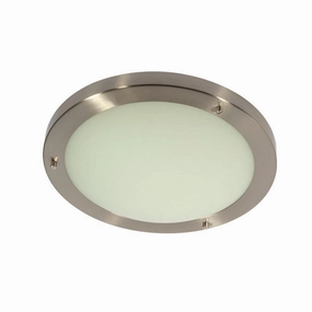 Rondo Chrome Finish Large Flush Bathroom Ceiling Light simple ceiling design light