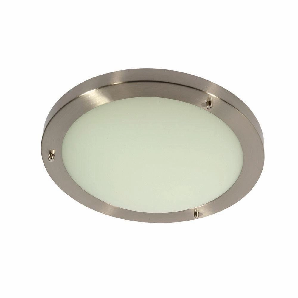 Rondo Chrome Finish Large Flush Bathroom Ceiling Light simple ceiling design light