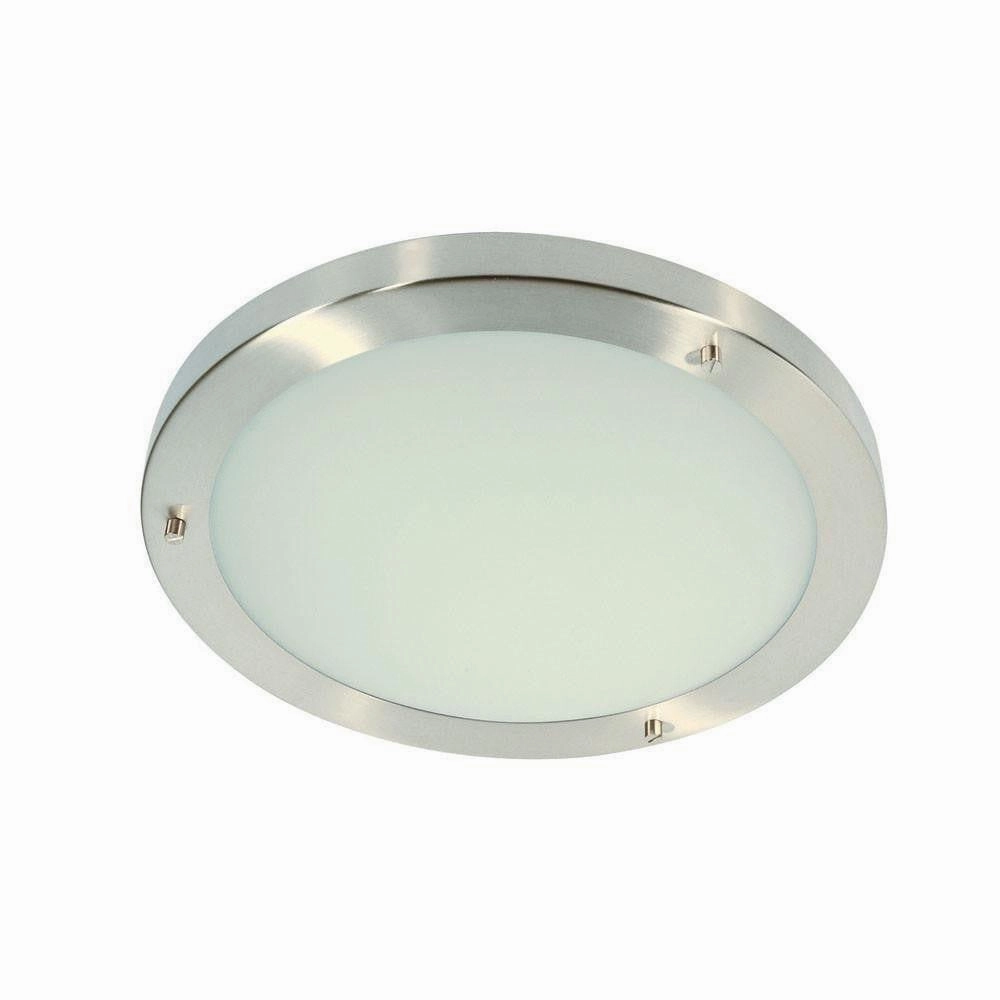 Rondo Chrome Large Flush Bathroom Ceiling Light simple ceiling design light