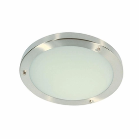 Rondo Chrome Large Flush Bathroom Ceiling Light simple ceiling design light