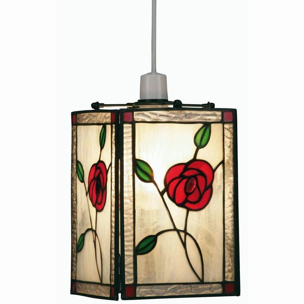 Rose Easy Fit Tiffany Ceiling Lamp Shade simple ceiling design light