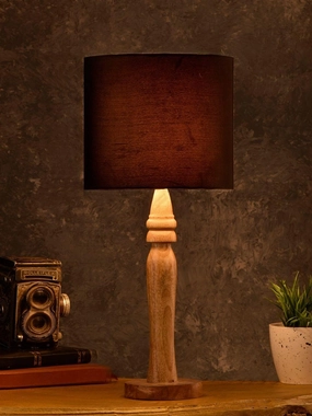 Round Brown Lamp with Black Cotton Shade Louis Poulsen chandelier