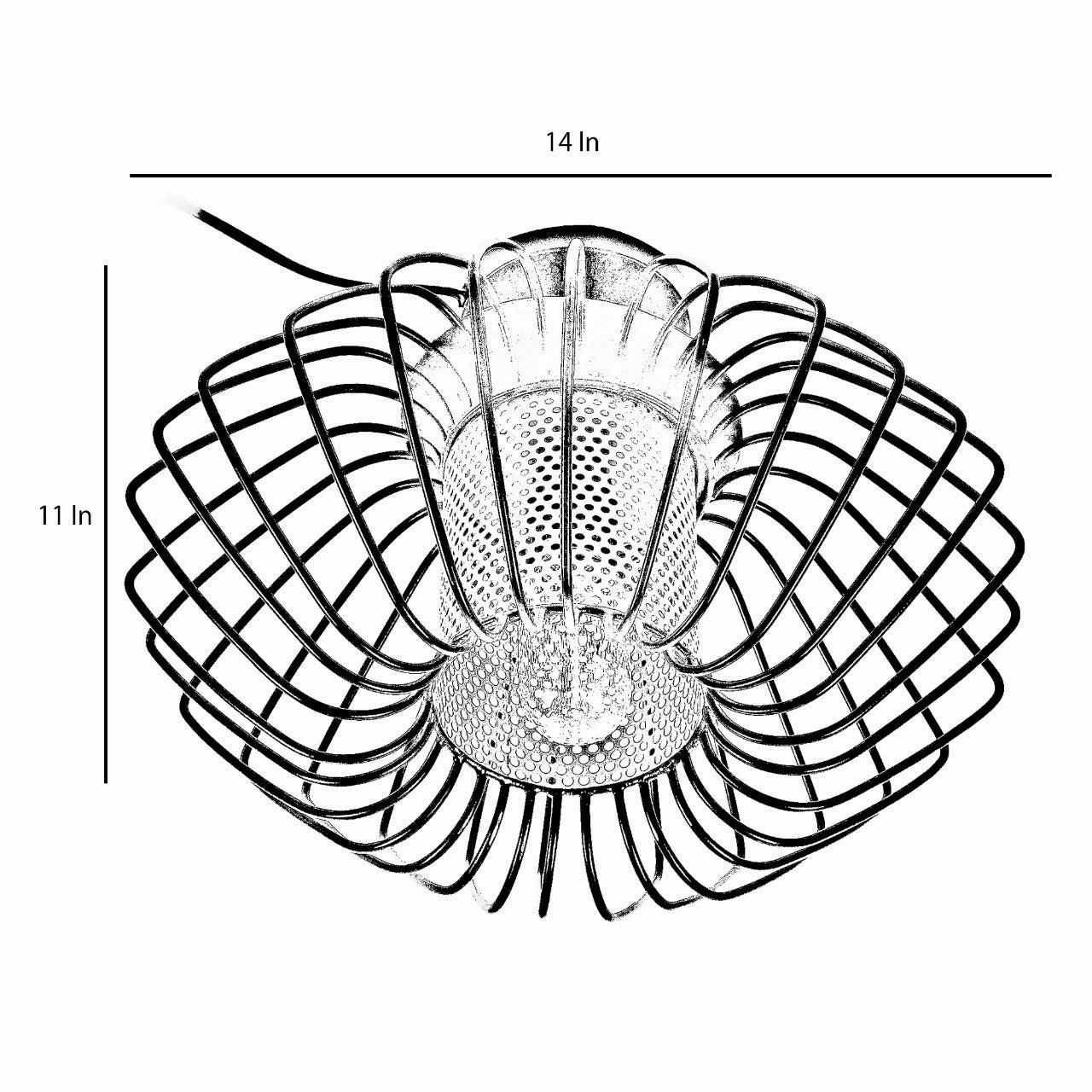 Salma 1 Head Black Mordern Chandelier By SS Lightings
