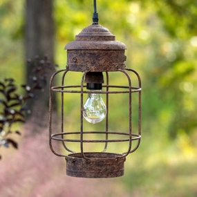 Salvaged Lantern Hanging Light Fixture rechargeable bedside light