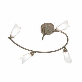 Sare 4 Light Antique Brass Flush Ceiling Light simple ceiling design light