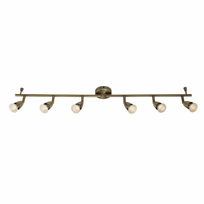 Saxby Amalfi Antique Brass Finish 6 Light Spotlight simple ceiling design light