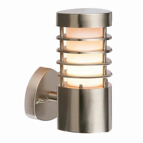 Saxby Bliss Brushed Steel Outdoor Wall Light outdoor wall lamp