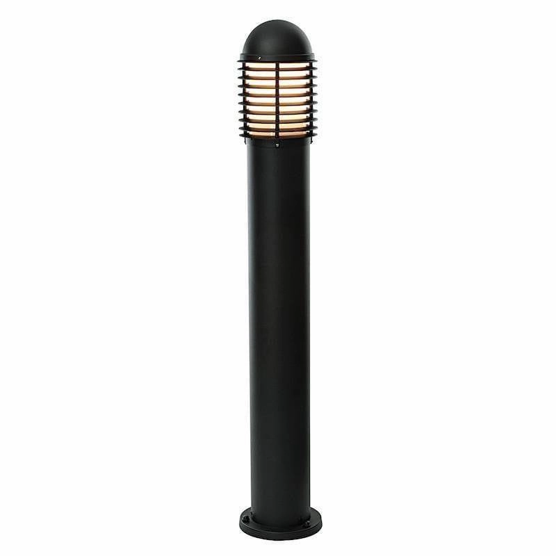 Saxby Endon Louvre Matt Black Outdoor Bollard Light outdoor wall lamp