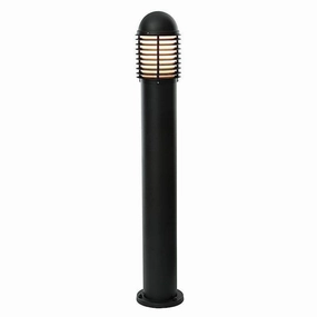 Saxby Endon Louvre Matt Black Outdoor Bollard Light outdoor wall lamp
