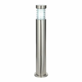 Saxby Equinox Brushed Steel Outdoor Bollard Light indoor ambient light