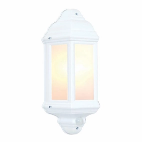 Saxby Halbury PIR Matt White Textured Outdoor Wall Light outdoor wall lamp