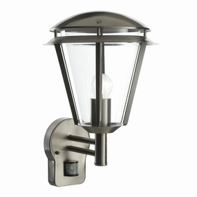 Saxby Inova Brushed Stainless Steel Outdoor PIR Wall Light outdoor wall lamp