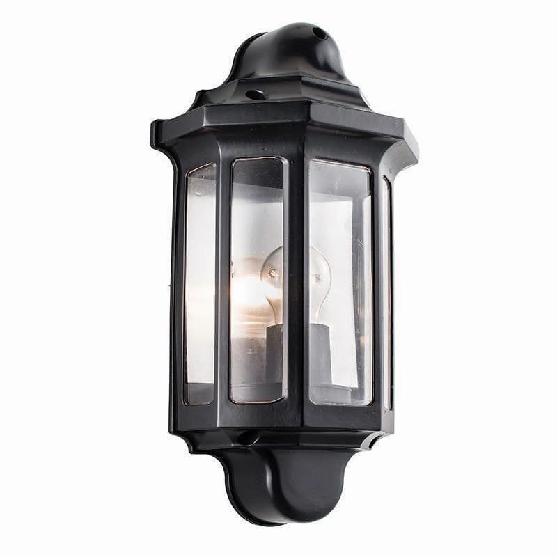 Saxby Traditional Satin Black Outdoor Wall Light outdoor wall lamp