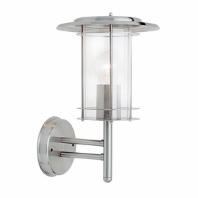 Saxby York Polished Stainless Steel Outdoor Wall Light outdoor wall lamp