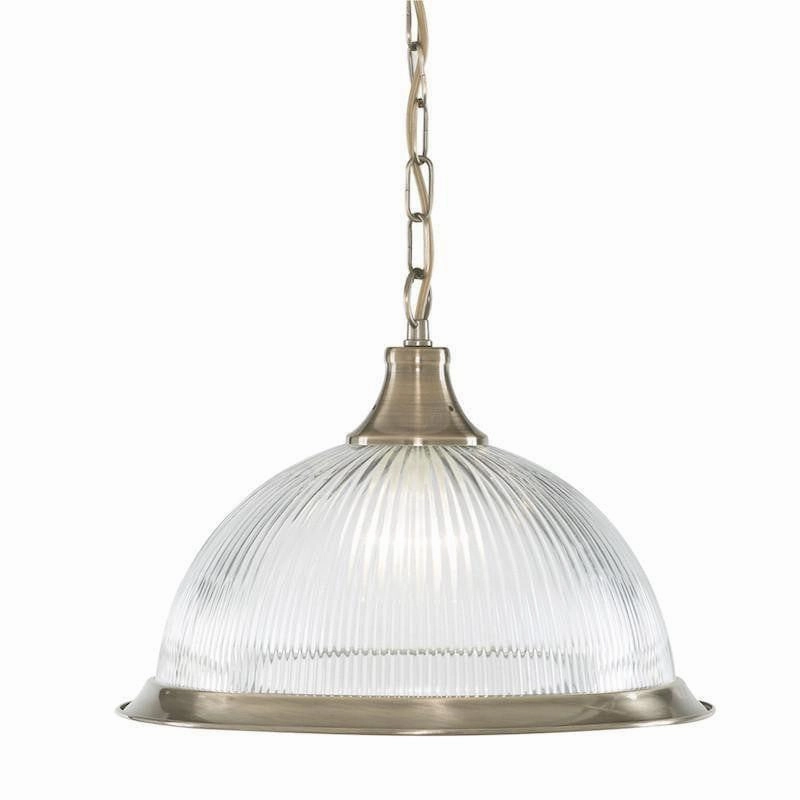 Searchlight American Diner Brass & Glass 1 Light Pendant simple ceiling design light