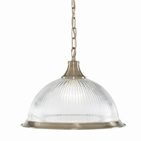 Searchlight American Diner Brass & Glass 1 Light Pendant simple ceiling design light