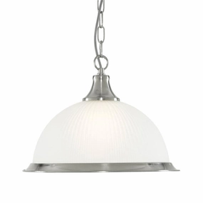 Searchlight American Diner Silver & Glass Ceiling Pendant modern ceiling lamp