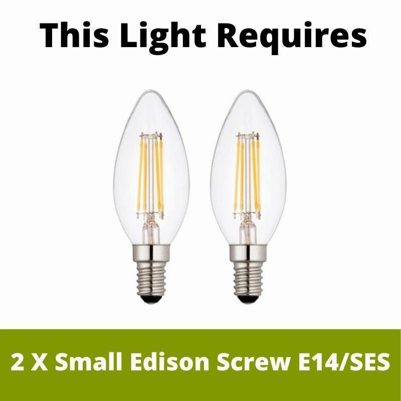 Searchlight Antique Brass & Glass Flush Ceiling Light