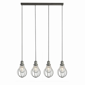 Searchlight Balloon Cage 4 Light Pewter Ceiling Pendant minimalist ceiling light