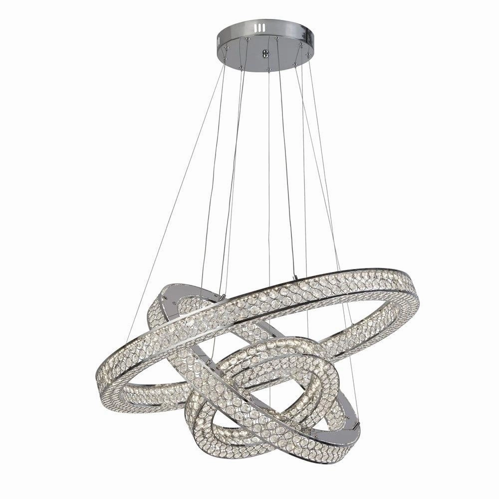 Searchlight Bands 3 Light LED Chrome Ceiling Pendant minimalist ceiling light
