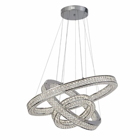 Searchlight Bands 3 Light LED Chrome Ceiling Pendant minimalist ceiling light
