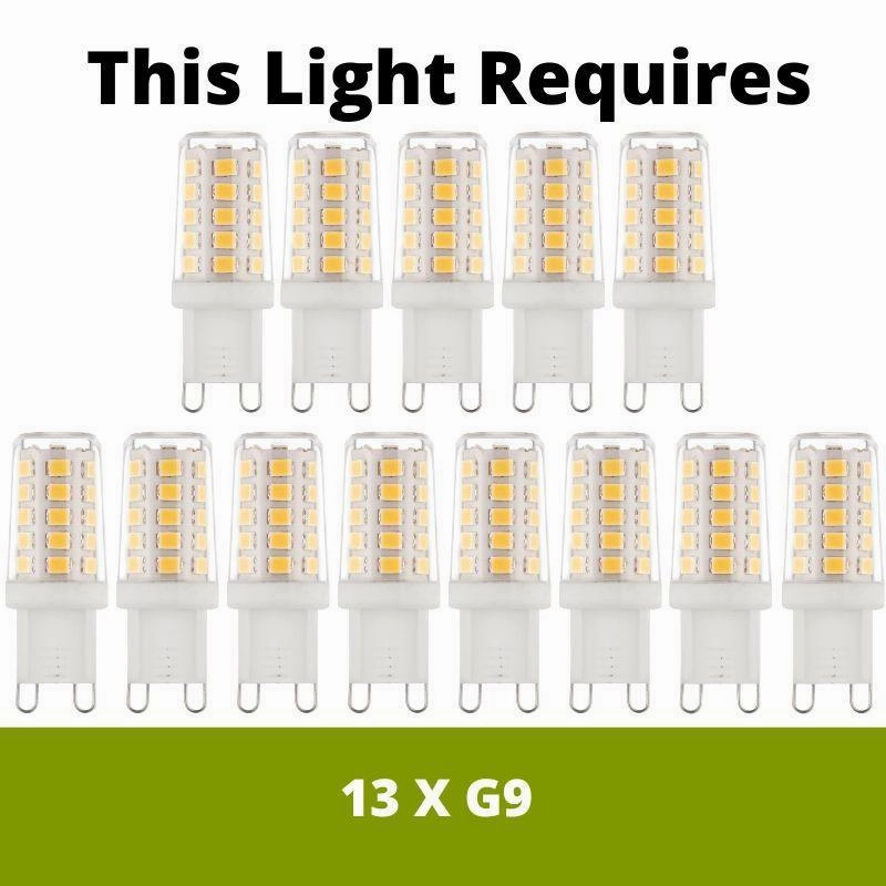 Searchlight Berry 13 Light Chrome Ceiling Light - Smoked Glass