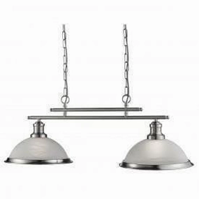 Searchlight Bistro Silver 2 Light Bar Pendant Ceiling Light simple ceiling design light
