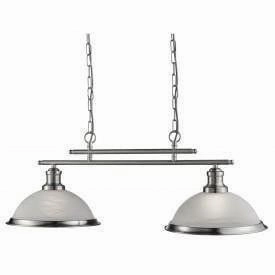 Searchlight Bistro Silver 2 Light Bar Pendant Ceiling Light modern ceiling lamp